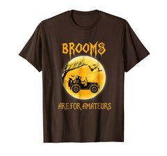 tdlapparel Brooms Are For Amateurs Jeep Funny Halloween Shirt T-Shirt - TDL-APPAREL