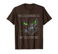tdlapparel Hello Darkness Black Cat My Old Friend T-Shirt T-Shirt - TDL-APPAREL
