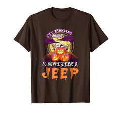 tdlapparel Funny My Broom Broke So Now I Drive A Jeep Halloween T-shirt T-Shirt - TDL-APPAREL