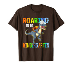 tdlapparel T Rex Roaring Kindergarten Dinosaur Back to School T-Shirt T-Shirt - TDL-APPAREL