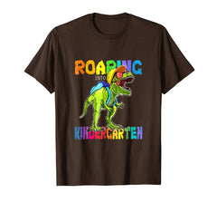 tdlapparel Roaring Kindergarten Dinosaur T Rex Back to School Shirt Boy T-Shirt - TDL-APPAREL