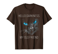 tdlapparel Hello Darkness Black Cat My Old Friend T-Shirt T-Shirt - TDL-APPAREL
