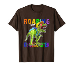tdlapparel Roaring Kindergarten Dinosaur T Rex Back to School Shirt Boy T-Shirt - TDL-APPAREL