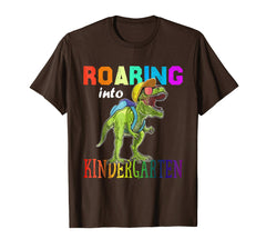 tdlapparel Roaring Into Kindergarten & Dinosaur Back to School T-Shirt - TDL-APPAREL