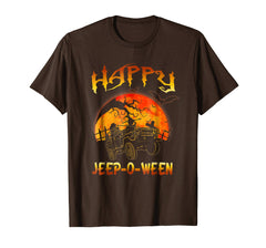 tdlapparel Jeep-O-Ween Jeep Halloween Distressed T-Shirt T-Shirt - TDL-APPAREL