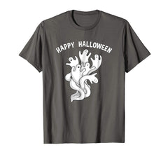 tdlapparel Happy Halloween Ghost Shirt, Spooky Ghoul Squad Tee Gift T-Shirt - TDL-APPAREL