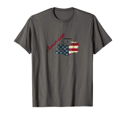 tdlapparel Funny Jeep America Flag Lovers Patriot 4th July T-Shirt