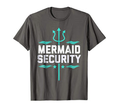 tdlapparel Mermaid Security Birthday Gift Swimmer Shirt T-Shirt - TDL-APPAREL