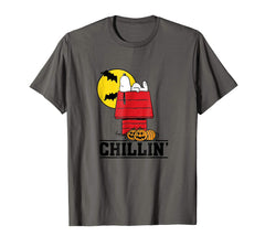 tdlapparel Peanuts Snoopy Chillin' Halloween Style T-Shirt T-Shirt - TDL-APPAREL
