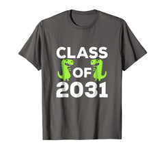 tdlapparel Class of 2031 Roaring Dinosaur Kindergarten School Tee Shirt T-Shirt - TDL-APPAREL