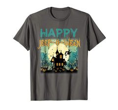 tdlapparel Jeep-O-Ween Jeep Happy Halloween Mens, Womens T Shirt T-Shirt - TDL-APPAREL