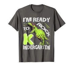 tdlapparel I'm Ready To Rock Kindergarten Dinosaur Shirt Kids Boys T-Shirt - TDL-APPAREL