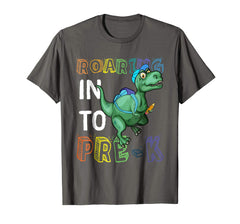 tdlapparel Roaring Pre-k Dinosaur T Rex Back to School Shirt Boy T-Shirt - TDL-APPAREL