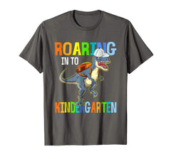 tdlapparel T Rex Roaring Kindergarten Dinosaur Back to School T-Shirt T-Shirt - TDL-APPAREL
