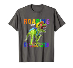 tdlapparel Roaring Kindergarten Dinosaur T Rex Back to School Shirt Boy T-Shirt - TDL-APPAREL