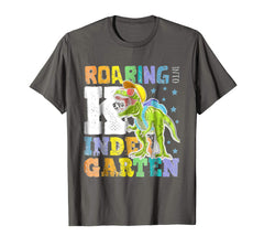 tdlapparel Roaring Kindergarten Dinosaur T Rex Back to School Shirt Boy T-Shirt - TDL-APPAREL
