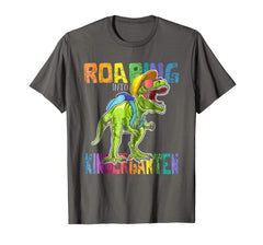 tdlapparel Roaring Kindergarten Dinosaur T Rex Back to School Shirt Boy T-Shirt - TDL-APPAREL