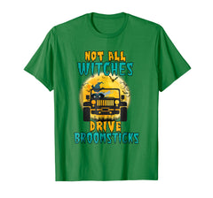 tdlapparel Not All Witches Drive BroomSticks Jeep Halloween T-Shirt T-Shirt - TDL-APPAREL