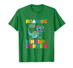 tdlapparel Roaring Kindergarten Dinosaur T Rex Back to School Shirt Boy T-Shirt - TDL-APPAREL