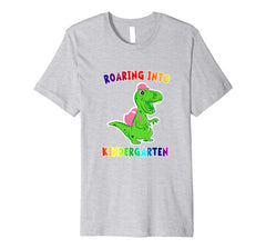 tdlapparel Roaring Kindergarten T Rex Dinosaur Back to School T Shirt T-Shirt - TDL-APPAREL