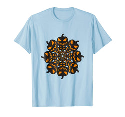 tdlapparel Vintage Unique Halloween Pumpkins Scary Flower T-shirt Boo