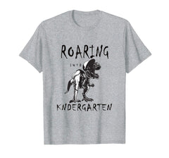 tdlapparel Roaring Into Kindergarten Dinosaur Shirt Gift Ideas T-Shirt - TDL-APPAREL