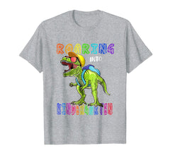 tdlapparel Roaring Kindergarten T Rex Dinosaur Back to School Shirt Boy T-Shirt - TDL-APPAREL